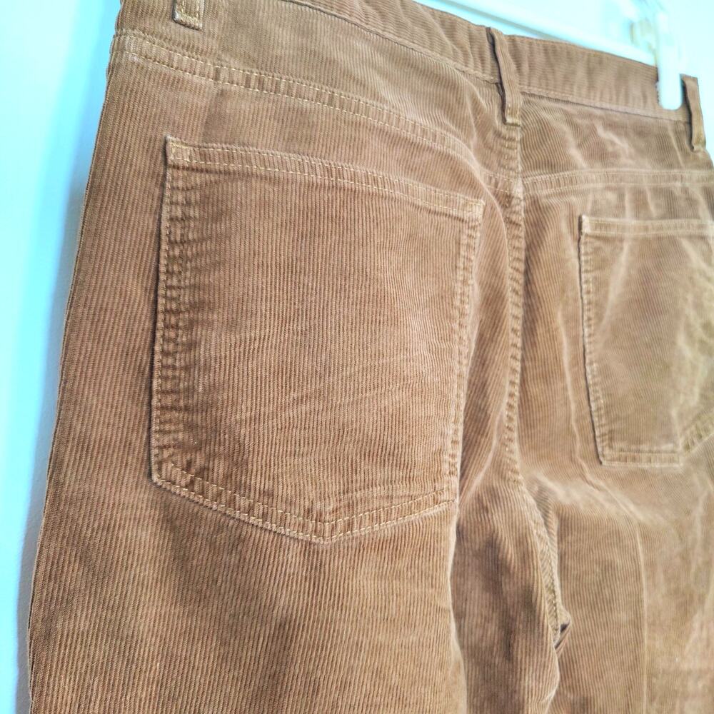 UNIQLO U Corduroy Straight Leg Pants Brown 33 Men's Women's Unisex - Picture 5 of 8